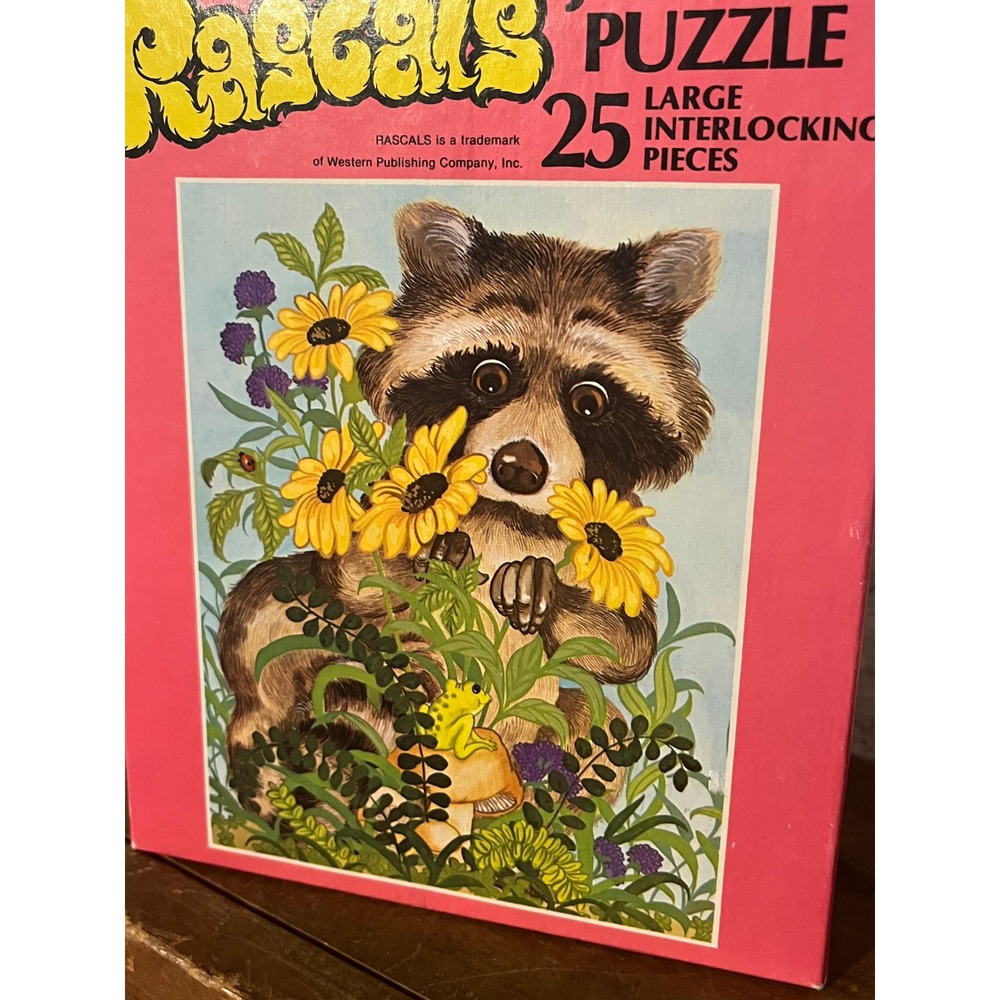 Vintage 1981 25 Piece Rascals Raccoon Puzzle Complete! - Picture 3 of 3